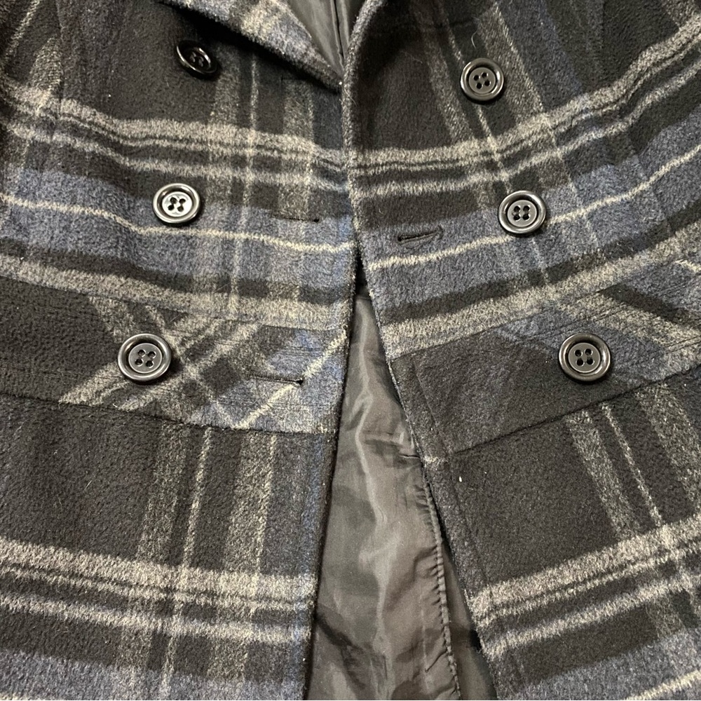 Epic Threads 2010 girls XL wool blend plaid button up winter jacket coat - Picture 2 of 9